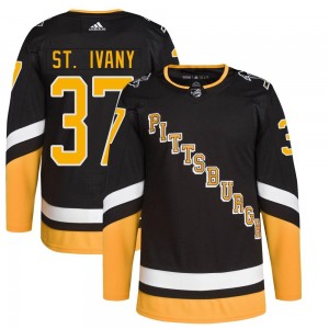 Men's Adidas Pittsburgh Penguins Jack St. Ivany Black 2021/22 Alternate Primegreen Pro Player Jersey - Authentic