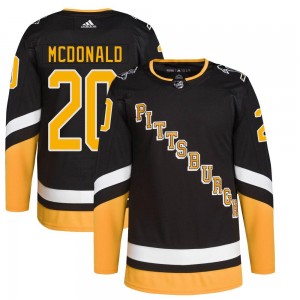 Men's Adidas Pittsburgh Penguins Ab Mcdonald Black 2021/22 Alternate Primegreen Pro Player Jersey - Authentic