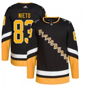 Men's Adidas Pittsburgh Penguins Matt Nieto Black 2021/22 Alternate Primegreen Pro Player Jersey - Authentic