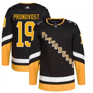 Men's Adidas Pittsburgh Penguins Jean Pronovost Black 2021/22 Alternate Primegreen Pro Player Jersey - Authentic