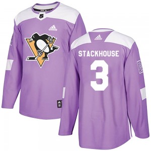 Youth Adidas Pittsburgh Penguins Ron Stackhouse Purple Fights Cancer Practice Jersey - Authentic