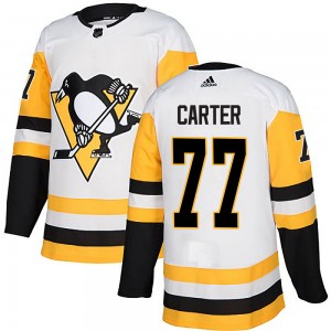 Men's Adidas Pittsburgh Penguins Jeff Carter White Away Jersey - Authentic