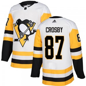 Men's Adidas Pittsburgh Penguins Sidney Crosby White Away Jersey - Authentic