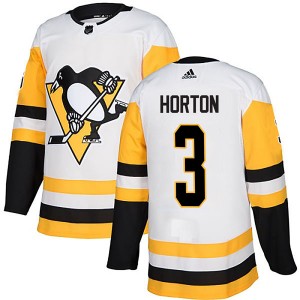 Men's Adidas Pittsburgh Penguins Tim Horton White Away Jersey - Authentic