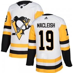 Men's Adidas Pittsburgh Penguins Rick Macleish White Away Jersey - Authentic
