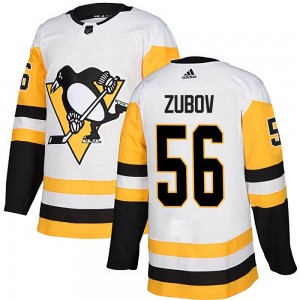 Men's Adidas Pittsburgh Penguins Sergei Zubov White Away Jersey - Authentic