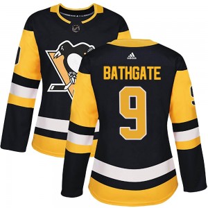 Women's Adidas Pittsburgh Penguins Andy Bathgate Black Home Jersey - Authentic