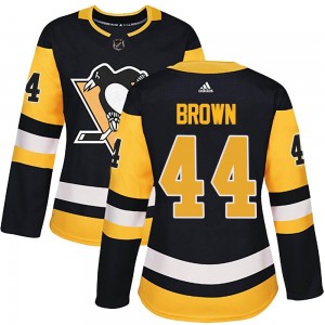 Women's Adidas Pittsburgh Penguins Rob Brown Black Home Jersey - Authentic