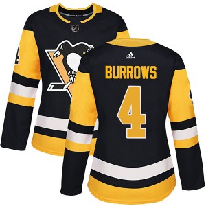 Women's Adidas Pittsburgh Penguins Dave Burrows Black Home Jersey - Authentic