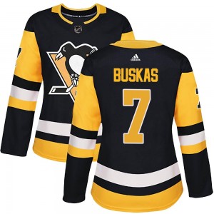 Women's Adidas Pittsburgh Penguins Rod Buskas Black Home Jersey - Authentic