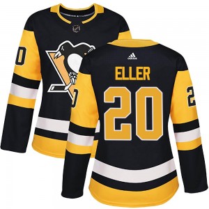 Women's Adidas Pittsburgh Penguins Lars Eller Black Home Jersey - Authentic