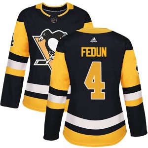 Women's Adidas Pittsburgh Penguins Taylor Fedun Black Home Jersey - Authentic