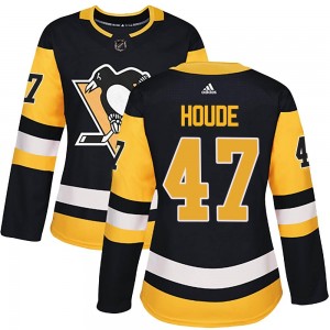 Women's Adidas Pittsburgh Penguins Samuel Houde Black Home Jersey - Authentic