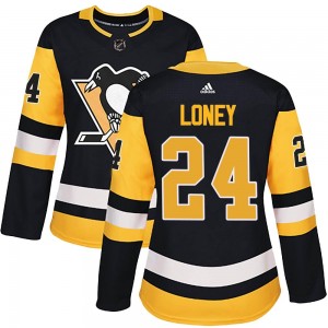 Women's Adidas Pittsburgh Penguins Troy Loney Black Home Jersey - Authentic