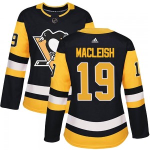 Women's Adidas Pittsburgh Penguins Rick Macleish Black Home Jersey - Authentic