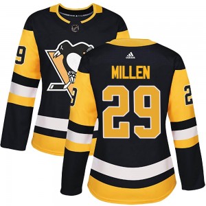 Women's Adidas Pittsburgh Penguins Greg Millen Black Home Jersey - Authentic