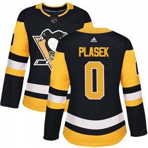 Women's Adidas Pittsburgh Penguins Karel Plasek Black Home Jersey - Authentic
