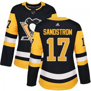 Women's Adidas Pittsburgh Penguins Tomas Sandstrom Black Home Jersey - Authentic