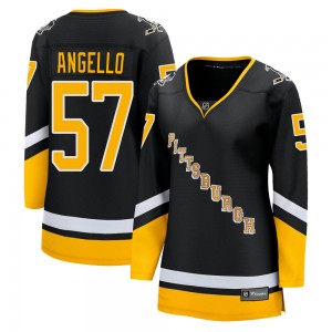 Women's Fanatics Branded Pittsburgh Penguins Anthony Angello Black 2021/22 Alternate Breakaway Player Jersey - Premier