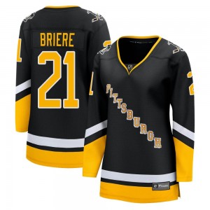 Women's Fanatics Branded Pittsburgh Penguins Michel Briere Black 2021/22 Alternate Breakaway Player Jersey - Premier