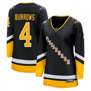 Women's Fanatics Branded Pittsburgh Penguins Dave Burrows Black 2021/22 Alternate Breakaway Player Jersey - Premier