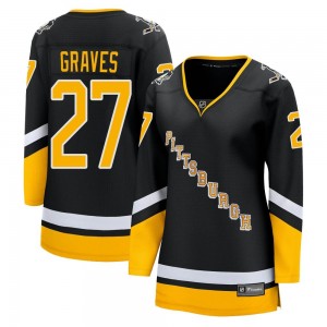 Women's Fanatics Branded Pittsburgh Penguins Ryan Graves Black 2021/22 Alternate Breakaway Player Jersey - Premier