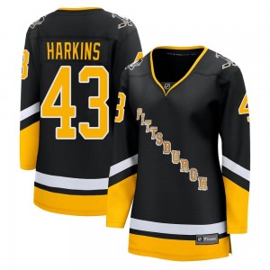 Women's Fanatics Branded Pittsburgh Penguins Jansen Harkins Black 2021/22 Alternate Breakaway Player Jersey - Premier