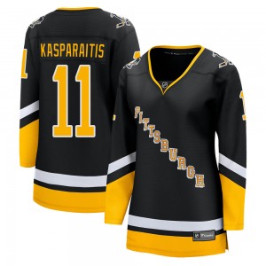 Women's Fanatics Branded Pittsburgh Penguins Darius Kasparaitis Black 2021/22 Alternate Breakaway Player Jersey - Premier