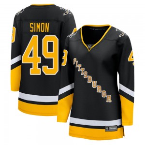 Women's Fanatics Branded Pittsburgh Penguins Dominik Simon Black 2021/22 Alternate Breakaway Player Jersey - Premier