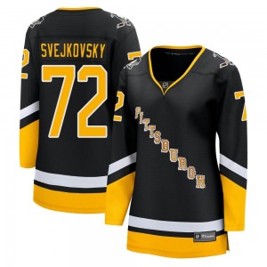 Women's Fanatics Branded Pittsburgh Penguins Lukas Svejkovsky Black 2021/22 Alternate Breakaway Player Jersey - Premier