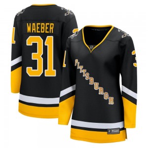 Women's Fanatics Branded Pittsburgh Penguins Ludovic Waeber Black 2021/22 Alternate Breakaway Player Jersey - Premier