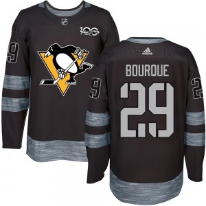 Youth Pittsburgh Penguins Phil Bourque Black 1917-2017 100th Anniversary Jersey - Authentic