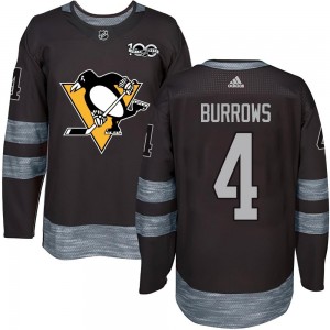 Youth Pittsburgh Penguins Dave Burrows Black 1917-2017 100th Anniversary Jersey - Authentic