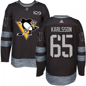 Youth Pittsburgh Penguins Erik Karlsson Black 1917-2017 100th Anniversary Jersey - Authentic