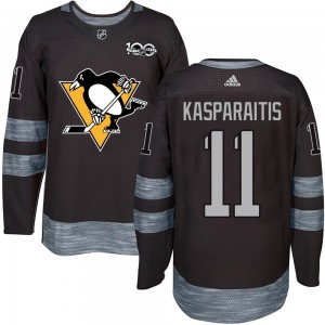 Youth Pittsburgh Penguins Darius Kasparaitis Black 1917-2017 100th Anniversary Jersey - Authentic