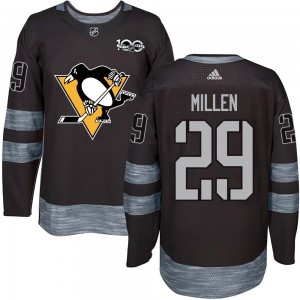Youth Pittsburgh Penguins Greg Millen Black 1917-2017 100th Anniversary Jersey - Authentic