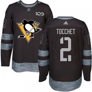 Youth Pittsburgh Penguins Rick Tocchet Black 1917-2017 100th Anniversary Jersey - Authentic