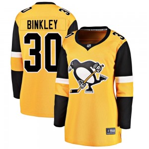 Women's Fanatics Branded Pittsburgh Penguins Les Binkley Gold Alternate Jersey - Breakaway