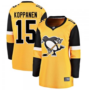 Women's Fanatics Branded Pittsburgh Penguins Joona Koppanen Gold Alternate Jersey - Breakaway