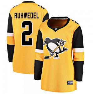 Women's Fanatics Branded Pittsburgh Penguins Chad Ruhwedel Gold Alternate Jersey - Breakaway