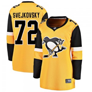 Women's Fanatics Branded Pittsburgh Penguins Lukas Svejkovsky Gold Alternate Jersey - Breakaway