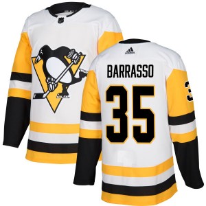 Men's Adidas Pittsburgh Penguins Tom Barrasso White Jersey - Authentic