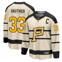 Men's Fanatics Branded Pittsburgh Penguins Taylor Gauthier Cream 2023 Winter Classic Jersey -
