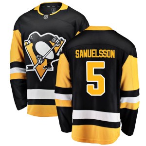 Men's Fanatics Branded Pittsburgh Penguins Ulf Samuelsson Black Home Jersey - Breakaway