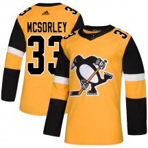 Men's Adidas Pittsburgh Penguins Marty Mcsorley Gold Alternate Jersey - Authentic