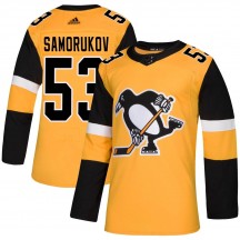 Men's Adidas Pittsburgh Penguins Dmitri Samorukov Gold Alternate Jersey - Authentic
