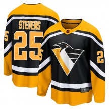 Youth Fanatics Branded Pittsburgh Penguins Kevin Stevens Black Special Edition 2.0 Jersey - Breakaway