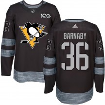 Youth Pittsburgh Penguins Matthew Barnaby Black 1917-2017 100th Anniversary Jersey - Authentic