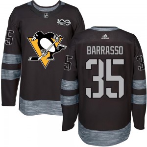Youth Pittsburgh Penguins Tom Barrasso Black 1917-2017 100th Anniversary Jersey - Authentic