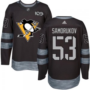 Youth Pittsburgh Penguins Dmitri Samorukov Black 1917-2017 100th Anniversary Jersey - Authentic